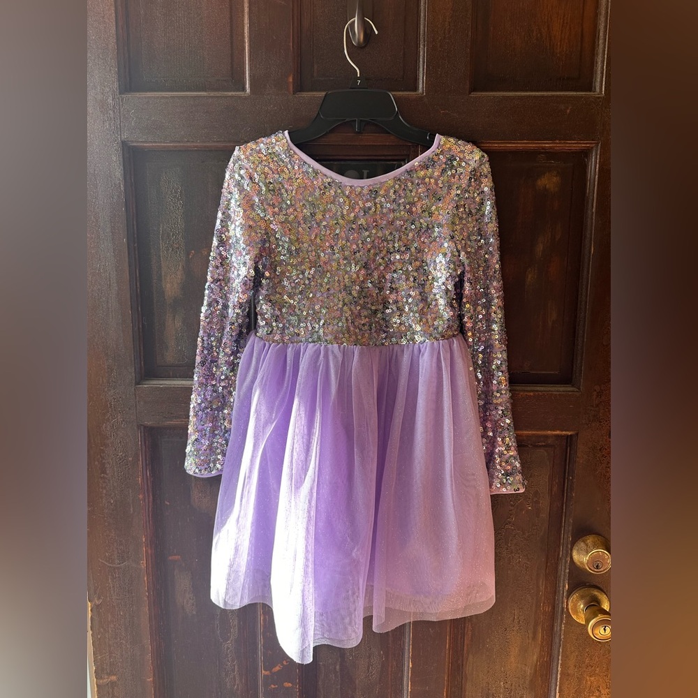 Sequined Purple cat & jack Girls Dress